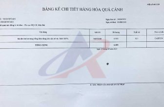 Bảng kê vận chuyển hàng quá cảnh campuchia