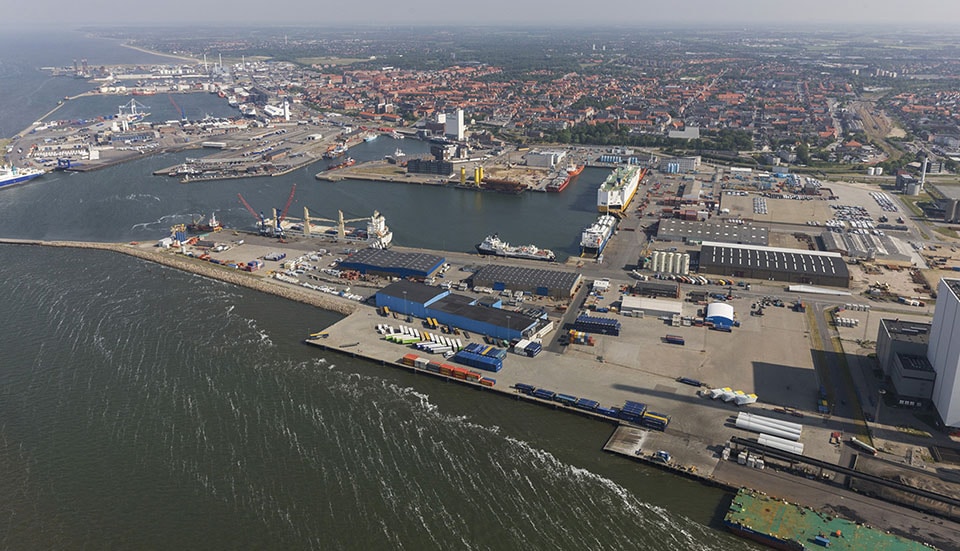 Toàn cảnh cảng esbjerg của đan mạch