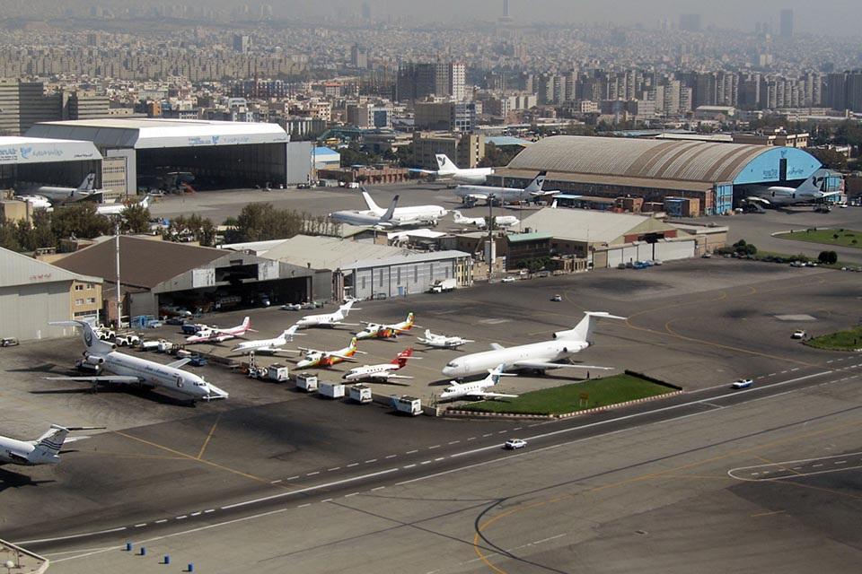 Góc chụp trên cao sân bay Mehrabad cua iran