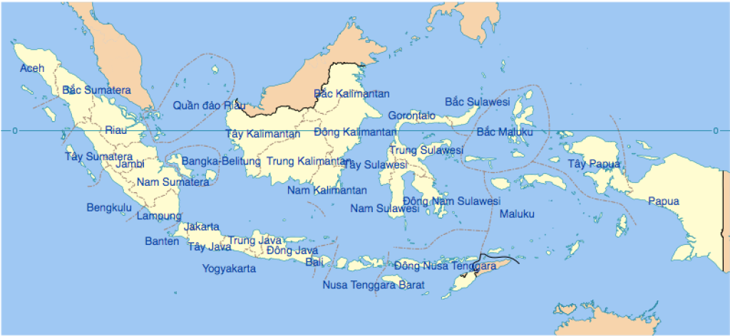 Bản đồ Indonesia Bản đồ Indonesia