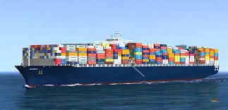 Tàu chở hàng tới cảng biển ở Angola