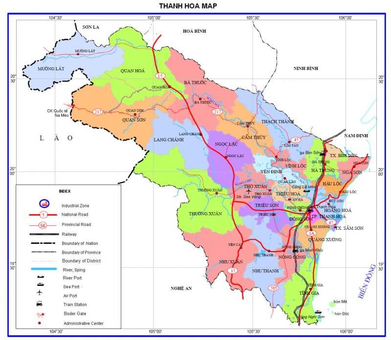 Cảng biển ở Thanh Hóa 1 Bản đồ Thanh Hóa