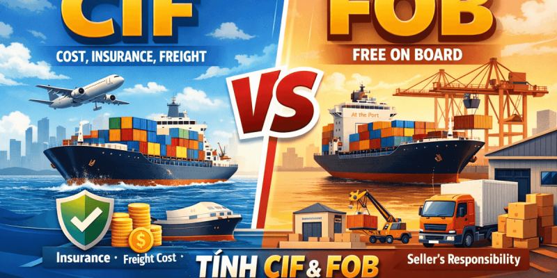 Cách Tính CIF Và FOB Trong Xuất Nhập Khẩu 2026: Hướng Dẫn Chi Tiết