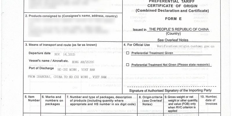 C/O Form E Cho Hàng Dệt May Trung Quốc – Giải Pháp Giảm Thuế Nhập Khẩu